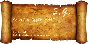 Sikula Győző névjegykártya